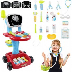 Doctor Kit for Kids Doctor Cart Dentist Toys for Toddler Boys Girls 3-5 Pretend Play Doctors Set with Stethoscope Medical for...