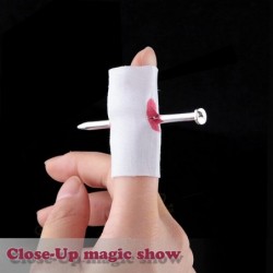 10 Pcs Magic Props Funny Prank Prop Horrific Toys Fake Nail Through Finger Illusions Magic Trick Prank Toys Creative Spoof Fu...