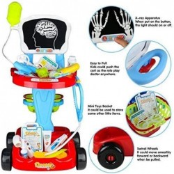 Doctor Kit for Kids Doctor Cart Dentist Toys for Toddler Boys Girls 3-5 Pretend Play Doctors Set with Stethoscope Medical for...