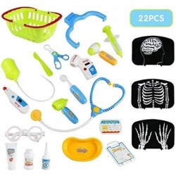 Doctor Kit for Kids Doctor Cart Dentist Toys for Toddler Boys Girls 3-5 Pretend Play Doctors Set with Stethoscope Medical for...