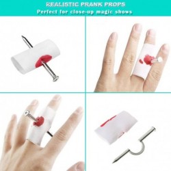 10 Pcs Magic Props Funny Prank Prop Horrific Toys Fake Nail Through Finger Illusions Magic Trick Prank Toys Creative Spoof Fu...