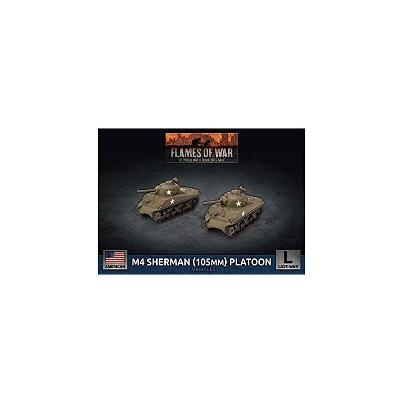 Flames of War: Late War: United States: M4 Sherman (105mm) Assault Gun Platoon (UBX71) $37.36 Game Accessories