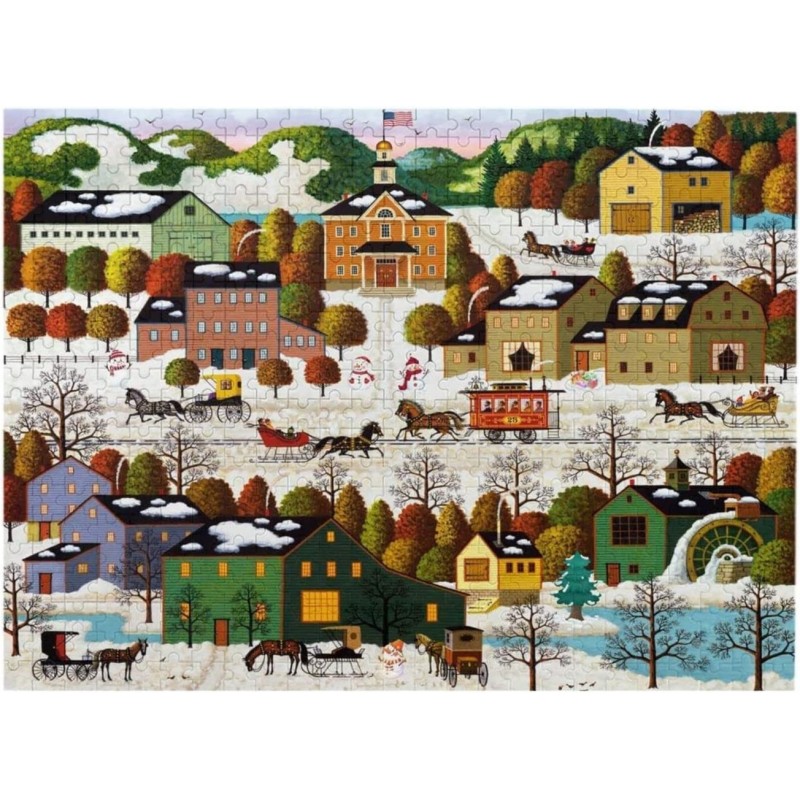 Jigsaw Puzzles 300 Pieces for Adults Charles Great Painter Wysocki - Blossom River Junction - A Unique Birthday Gift for Teen...