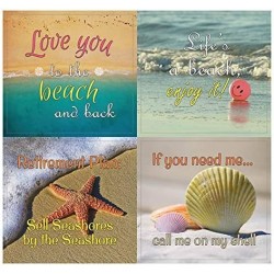 Beach Humor and Fun stickers (10-Sheet) – Total 120 pcs (10 X 12pcs) Individual Small Size 2.1 x 2. Inches Waterproof Unique ...