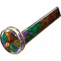 J Devlin Kal 110 Double Wheel Kaleidoscope Black Iridescent Stained Glass Gift for Dad $85.26 Prisms & Kaleidoscopes