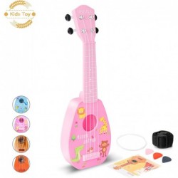 17" Kids Toy Guitar for Girls Boys Mini Toddler Ukulele Guitar with 4 Strings Keep Tones Can Play for 3 4 5 6 7 Year Old Kids...