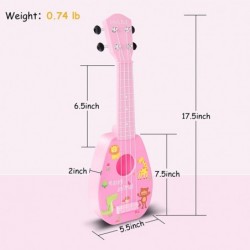 17" Kids Toy Guitar for Girls Boys Mini Toddler Ukulele Guitar with 4 Strings Keep Tones Can Play for 3 4 5 6 7 Year Old Kids...