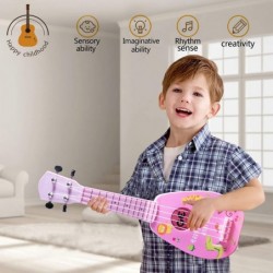 17" Kids Toy Guitar for Girls Boys Mini Toddler Ukulele Guitar with 4 Strings Keep Tones Can Play for 3 4 5 6 7 Year Old Kids...