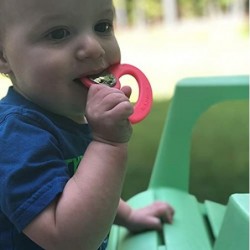 Ice Cold Baby Teether Toy – Fast Pain Relief – All Natural Silicone and Stainless – Ages 3 mos+ (Coral Pink) $32.03 Baby Teet...