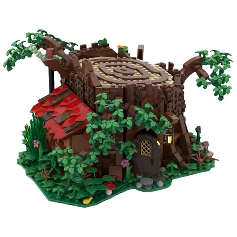 Medieval Forest Fairy Cottage Building Model Forest Tree House Building Kit Stump Hut Architecture Education Playset Awesome ...