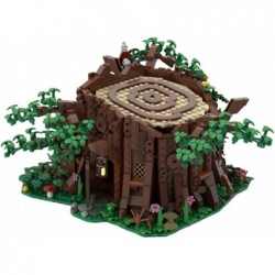 Medieval Forest Fairy Cottage Building Model Forest Tree House Building Kit Stump Hut Architecture Education Playset Awesome ...