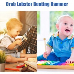 20 Pcs Mini Wooden Hammers Crab Lobster Seafood Hammers Chocolate Beating Hammers Cute Gavel Toy for Boys Girls Craft Jewelry...