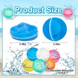 Reusable Water Balloons Refillable Water Balls for Kids Rapid Filling Easy Tying Water Balloon for Water Fight Game Summer Pa...