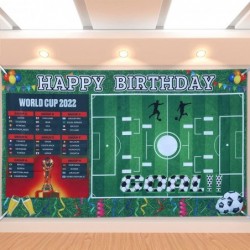 Soccer Party Decorations World Cup 2022 Happy Birthday Banner (5.9x3.6ft) Photo Background Soccer Themed Birthday Party Suppl...