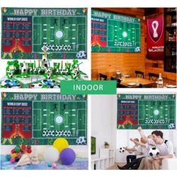 Soccer Party Decorations World Cup 2022 Happy Birthday Banner (5.9x3.6ft) Photo Background Soccer Themed Birthday Party Suppl...