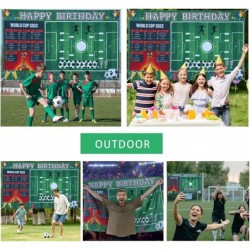 Soccer Party Decorations World Cup 2022 Happy Birthday Banner (5.9x3.6ft) Photo Background Soccer Themed Birthday Party Suppl...