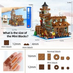 Fishing Village Store House Mini Bricks Building Kit Ideas Creative Architecture Building Toys Birthday Gift for Adult Boys G...