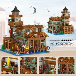 Fishing Village Store House Mini Bricks Building Kit Ideas Creative Architecture Building Toys Birthday Gift for Adult Boys G...