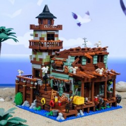 Fishing Village Store House Mini Bricks Building Kit Ideas Creative Architecture Building Toys Birthday Gift for Adult Boys G...