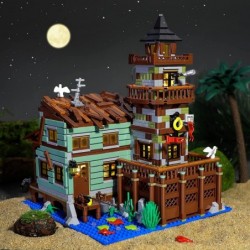 Fishing Village Store House Mini Bricks Building Kit Ideas Creative Architecture Building Toys Birthday Gift for Adult Boys G...