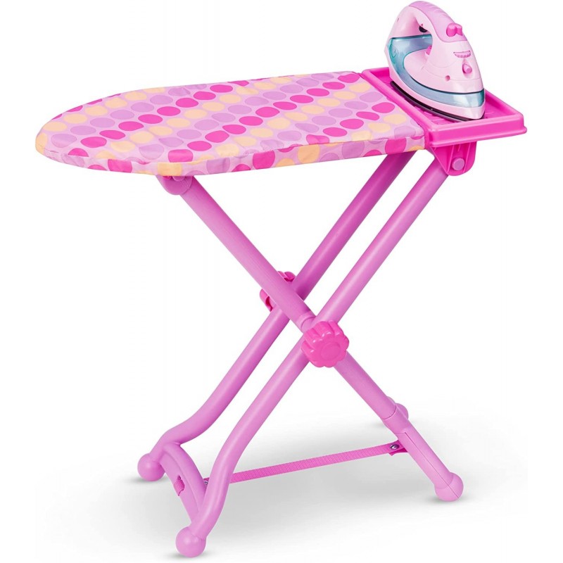 by Battat – Best Pressed Ironing Board Set with Stand – Pink Iron with Working Light and Steam Sounds for Pretend Play House ...