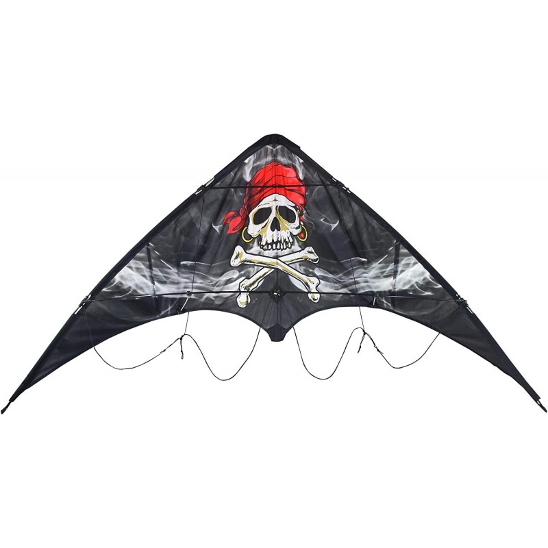 Smokin' Pirate Stunt Kite Jolly Roger 48" W x 26" H x 8" D 1034 $49.10 Kites & Wind Spinners