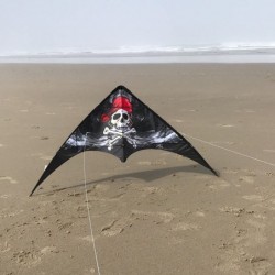 Smokin' Pirate Stunt Kite Jolly Roger 48" W x 26" H x 8" D 1034 $49.10 Kites & Wind Spinners