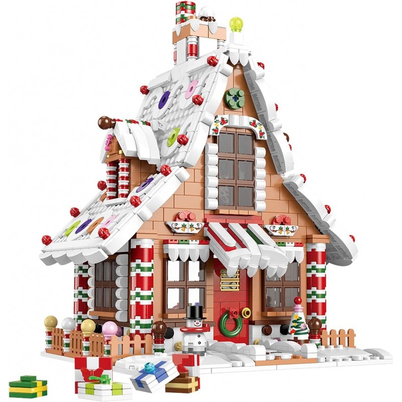 Christmas Gingerbread House kit Building Block Set Toys ​with led Light A Great Holiday Present Idea for Christmas New 2021 (...