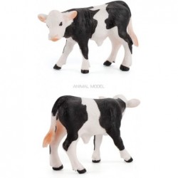 Set of 4 Realistic Farm Cow Model Figure Toy Set Cow Figurines Collection Playset with Farm Keepers Farm Meadows Pasture Cow ...