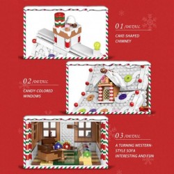 Christmas Gingerbread House kit Building Block Set Toys ​with led Light A Great Holiday Present Idea for Christmas New 2021 (...