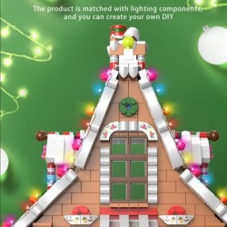 Christmas Gingerbread House kit Building Block Set Toys ​with led Light A Great Holiday Present Idea for Christmas New 2021 (...