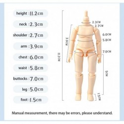 11cm YMY 1/12 Scale Doll Body Suitable for GSC STO 1/12 BJD Doll Head Joint Dolls Action Figure Toys Gifts (Milky white1) $39...