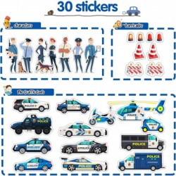 Die-cast Police Rescue City S.W.A.T. Car Toys Set w/ Heavy Duty Trailer & Police Patrol Cartoon Stickers 12 Packs Mini Police...