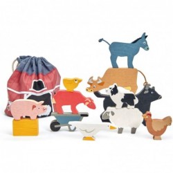 Stacking Farmyard Play Set for Kids - Animal Play Set for Encouraging Logical Thinking Inspire Imaginative Play and Pretend P...