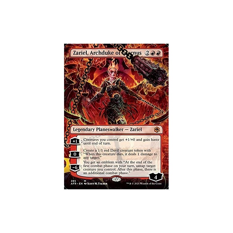 Magic: the Gathering - Zariel Archduke of Avernus (285) - Borderless - Adventures in The Forgotten Realms $15.37 Trading Card...