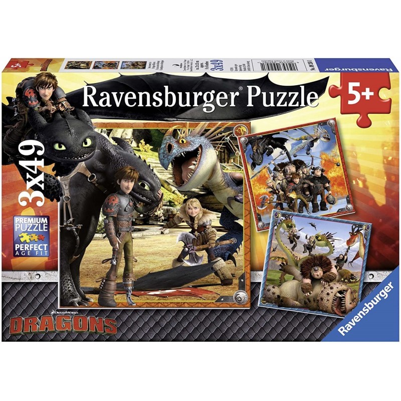 How to Train Your Dragon Jigsaw Puzzle (3 x 49 Piece) $31.29 Jigsaw Puzzles