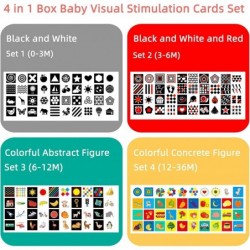 Baby Flash Cards 6 to 12 Months Black And White Cards for Babies With Holder Visual Stimulation Cards For Babies High Contras...