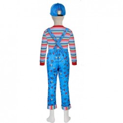 Chucky Halloween Costume for Boys and Girls Child’s Play Chucky Cosplay Costume Include Jumpsuit Tops Hat $45.18 Kids' Costumes