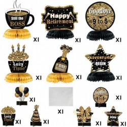 12Pcs Retirement Party Decorations Table Honeycomb Centerpieces Table Toppers for Happy Retirement Party Supplies Retirement ...