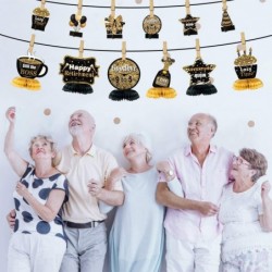 12Pcs Retirement Party Decorations Table Honeycomb Centerpieces Table Toppers for Happy Retirement Party Supplies Retirement ...