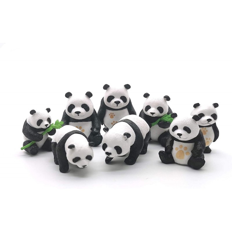 Panda Figurines Plastic Animals Miniature Figurines Cake Topper DIY Fairy Garden Miniature Moss Landscape for Home Decoration...