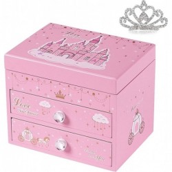 jewelry box for girls music boxes for girls kids jewelry box girls jewelry box with 2 Pull Out Drawers Fairy Princess and Cas...