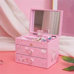 jewelry box for girls music boxes for girls kids jewelry box girls jewelry box with 2 Pull Out Drawers Fairy Princess and Cas...