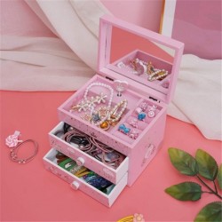 jewelry box for girls music boxes for girls kids jewelry box girls jewelry box with 2 Pull Out Drawers Fairy Princess and Cas...