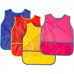 4 Pieces Art Smock for Kids Waterproof Artist Painting Aprons Sleeveless Children Art Smocks with Pockets Middle Size Kids Pa...