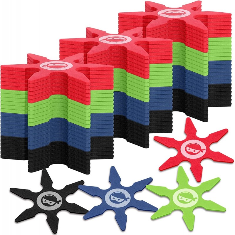 Ninja Foam Star Toys Small Throwing Foam Stars Foam Throwing Toys Ninja Party Favors for Boys Birthday Party Costume Accessor...