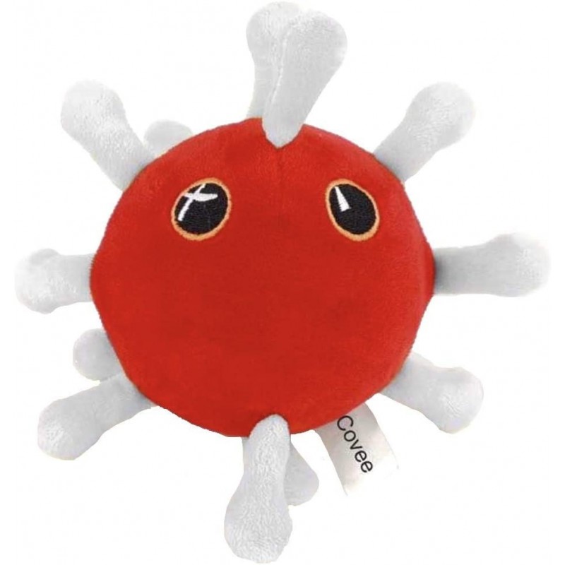 Covee Doll - Cute Squishy Collectible Covid Stuffed Sensory Virus Disease Plush Toy - Slow Rising Fuzzy Red Plushie $28.08 Pl...