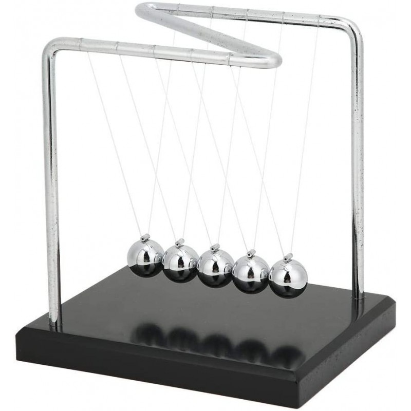 Newtons Cradle Z Type 5 Pendulum Balls Steel Balance Balls Science Physical Stress Relief Toy for Home Office Desk Decorative...