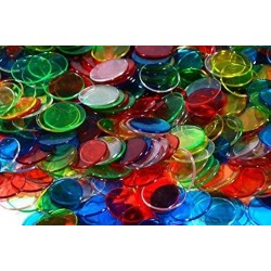 1 000 Transparent Bingo Chips - 3/4 Inch - for Large Group Games Game Night Bingo Hall & Educational Activities - Ages 5+ - 1...