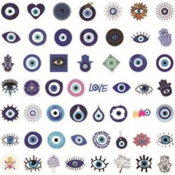 100 Pcs Evil Eyes Stickers Vinyl Aesthetic Eyes Decals Colorful Evil Decals Decorative DIY Accessories for Water Bottles Phon...